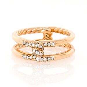 DAVID YURMAN CROSS OVER RING 18K YELLOw GOLD CONTINUANCE BAND RING